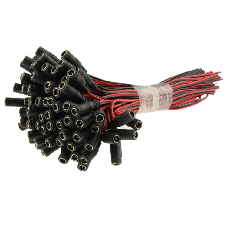 100 PCS 5.5 x 2.1mm DC Power Female Barrel Connector Adaptor for LED Light Controller, Length: 30cm - Connector & Plug by PMc TechLife | Online Shopping South Africa | PMc TechLife | Buy Now Pay Later Mobicred