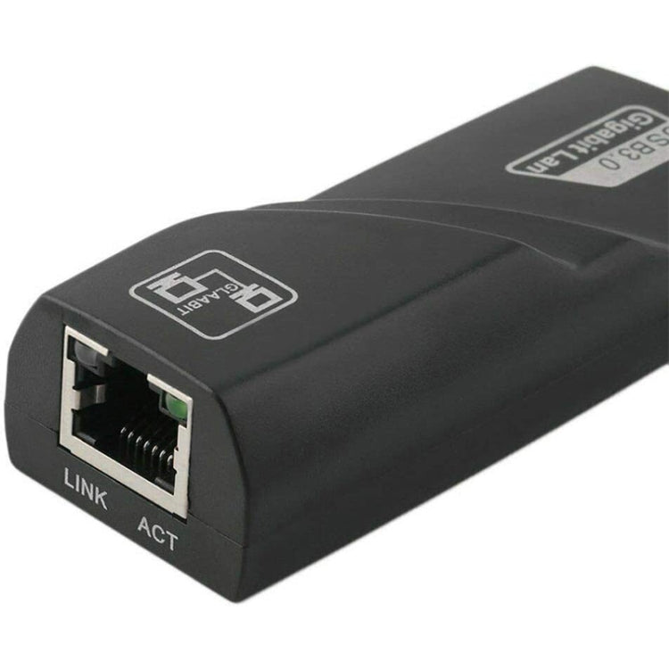 USB 3.0 10 / 100 / 1000Mbps Ethernet Adapter for Laptops, Plug and play(Black) - USB Network Adapter by PMC TechLife | Online Shopping South Africa | PMC TechLife | Buy Now Pay Later Mobicred
