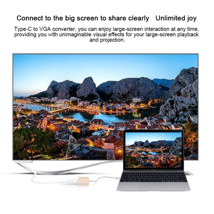 10cm USB-C / Type-C 3.1 to HDMI Adapter Cable, For Galaxy S8 & S8 + / LG G6 / Huawei P10 & P10 Plus / Xiaomi Mi6 & Max 2 and other Smartphones(Gold) - Cable & Adapters by PMC TechLife | Online Shopping South Africa | PMC TechLife | Buy Now Pay Later Mobicred