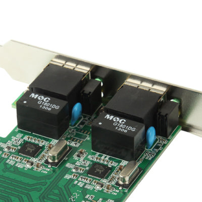 PCI-Express Dual Gigabit Ethernet Controller Card Adapter 2 Port RJ45 10/100/1000 BASE-T (IO-PCE8111-2GLAN) - Add-on Cards by PMC TechLife | Online Shopping South Africa | PMC TechLife