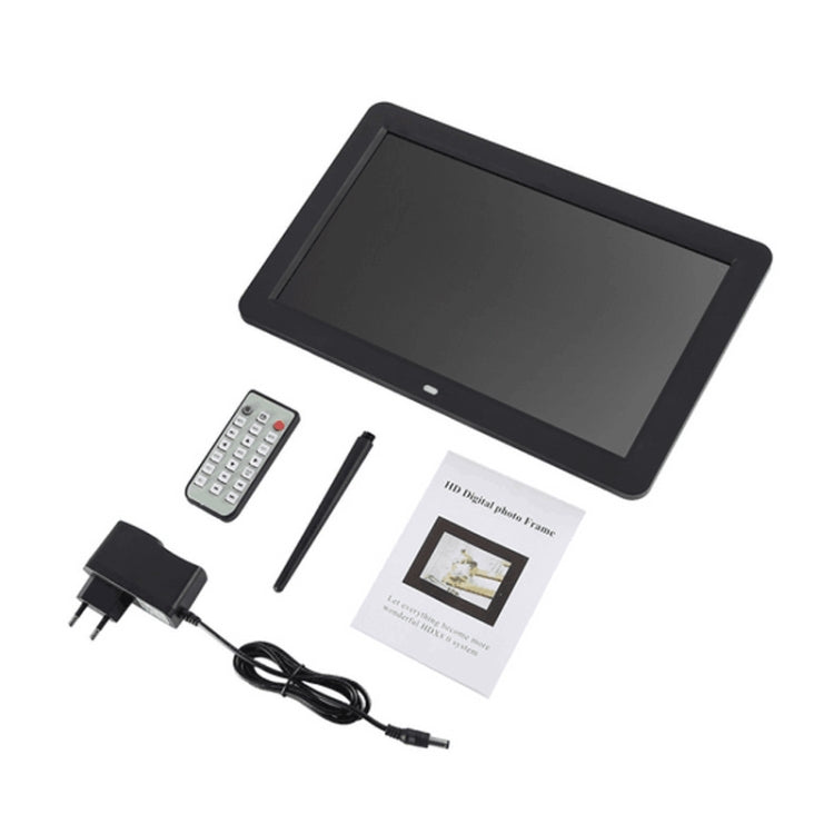 12.0 Inch LED Display Multi-media Digital Photo Frame with Holder / Music & Movie Player / Remote Control Function, Support USB / SD, Built in Stereo Speaker(Black) - 11 inch Below by PMC TechLife | Online Shopping South Africa | PMC TechLife | Buy Now Pay Later Mobicred