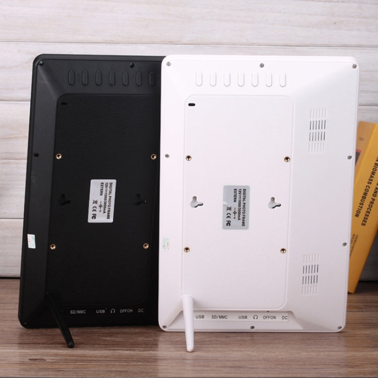 12.0 Inch LED Display Multi-media Digital Photo Frame with Holder / Music & Movie Player / Remote Control Function, Support USB / SD, Built in Stereo Speaker(Black) - 11 inch Below by PMC TechLife | Online Shopping South Africa | PMC TechLife | Buy Now Pay Later Mobicred