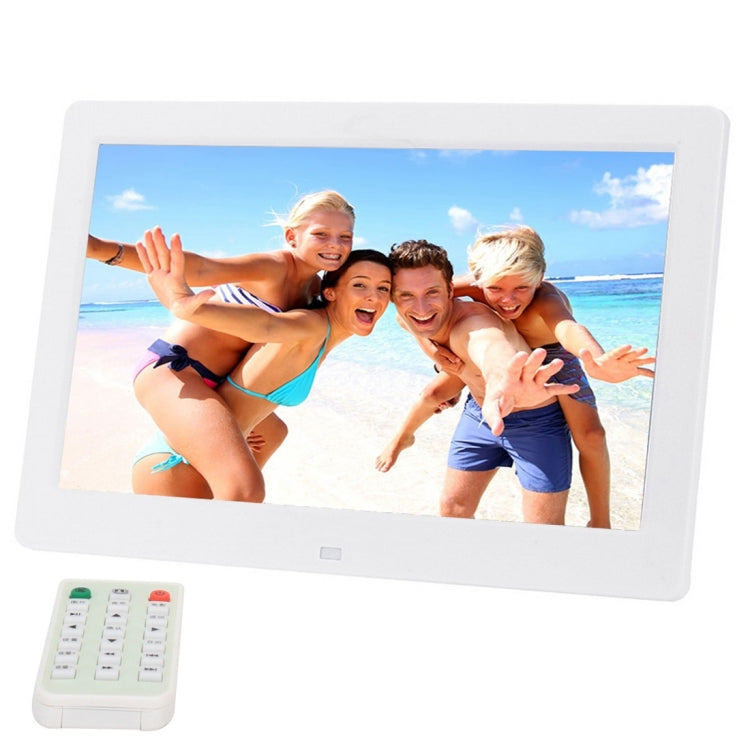 10.1 inch HD Wide Screen Digital Photo Frame with Holder & Remote Control, Allwinner E200, Alarm Clock / MP3 / MP4 / Movie Player(White) - free shipping - PMC Jewellery - Order now!