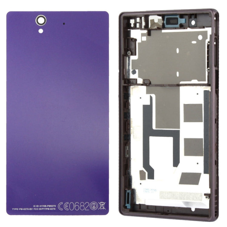 Middle Board + Battery Back Cover for Sony L36H (Purple) - free shipping - PMC TechLife - Order now!