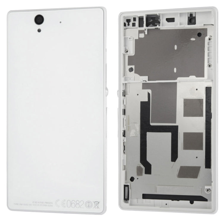 Middle Board + Battery Back Cover for Sony L36H(White) - Frame Bezel Plate by PMC TechLife | Online Shopping South Africa | PMC TechLife | Buy Now Pay Later Mobicred