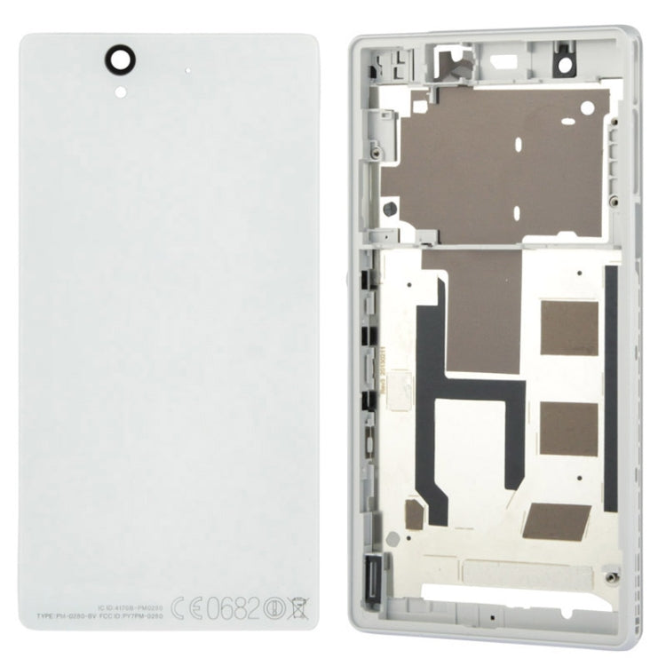 Middle Board + Battery Back Cover for Sony L36H(White) - Frame Bezel Plate by PMC TechLife | Online Shopping South Africa | PMC TechLife | Buy Now Pay Later Mobicred