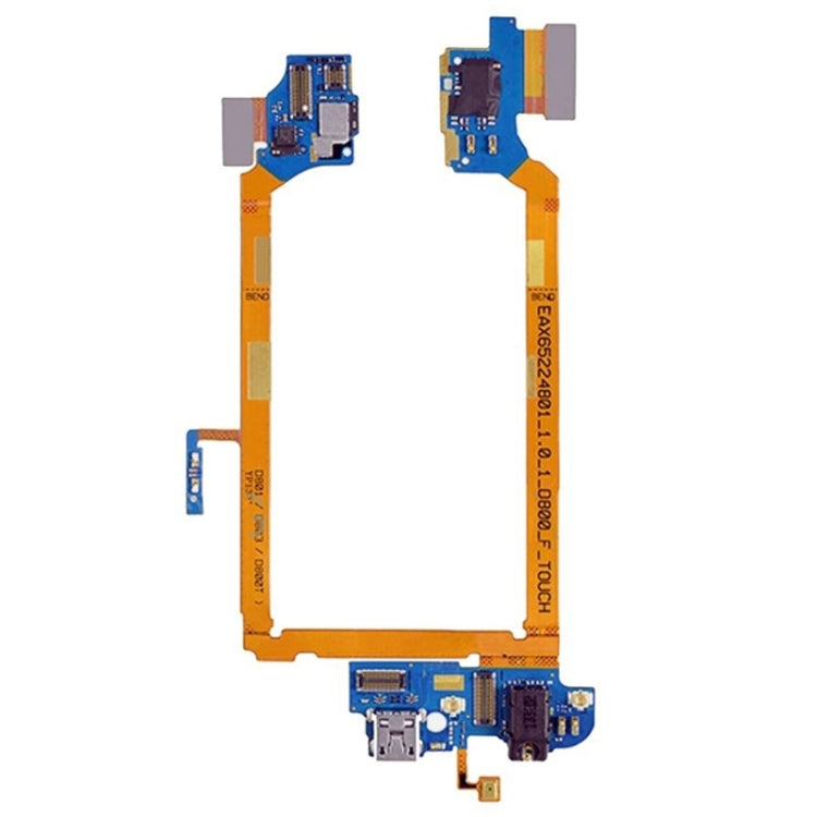 USB Charging Connector Port Flex Cable & Earphone Audio Jack Flex Cable & Microphone Flex Cable  for LG G2 / D800 / D801 / D803 / D800T - For LG by PMC TechLife | Online Shopping South Africa | PMC TechLife | Buy Now Pay Later Mobicred