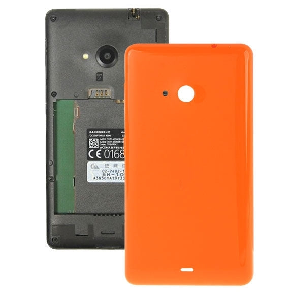 Bright Surface Solid Color Plastic Battery  Back Cover for Microsoft Lumia 535(Orange) - Back Cover by PMc TechLife | Online Shopping South Africa | PMc TechLife | Buy Now Pay Later Mobicred