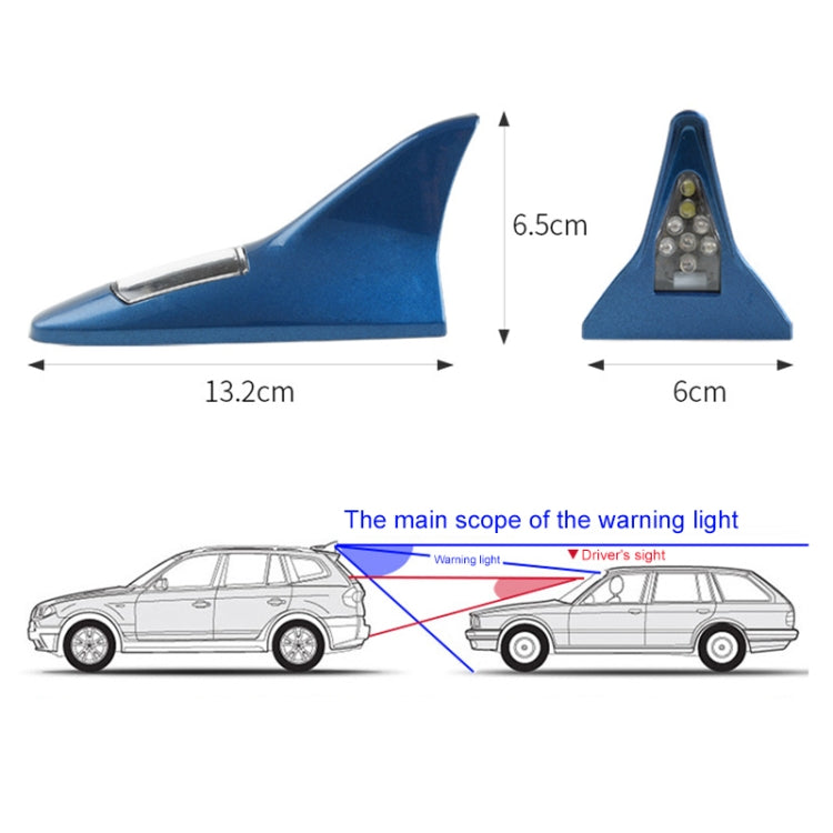 Solar Shark Fin High-positioned Alarm Light(Silver) - Warning Lights by PMC TechLife | Online Shopping South Africa | PMC TechLife | Buy Now Pay Later Mobicred