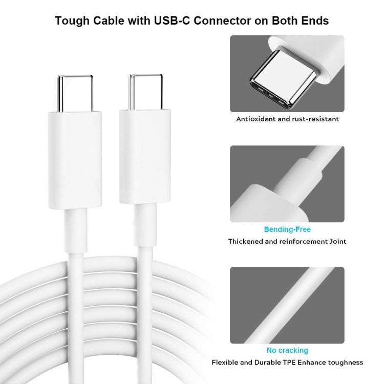 2m USB-C / Type-C 3.1 Male Connector to Male Extension Data Cable(White) - USB-C & Type-C Cable by PMC TechLife | Online Shopping South Africa | PMC TechLife | Buy Now Pay Later Mobicred