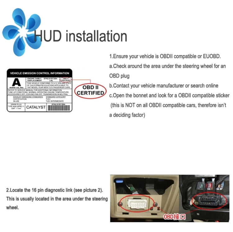 X5 HUD 3 inch Universal Multi Car Head Up Display with OBDII EOBD System, Light Sensors, Rotation Speed, Rotation Speed Unit, Unit Mark, Voltage, Water Temperature, Alarm mark(Black) - Head Up Display System by PMC TechLife | Online Shopping South Africa | PMC TechLife | Buy Now Pay Later Mobicred