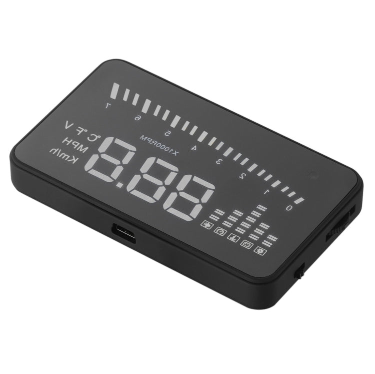 X5 HUD 3 inch Universal Multi Car Head Up Display with OBDII EOBD System, Light Sensors, Rotation Speed, Rotation Speed Unit, Unit Mark, Voltage, Water Temperature, Alarm mark(Black) - Head Up Display System by PMC TechLife | Online Shopping South Africa | PMC TechLife | Buy Now Pay Later Mobicred