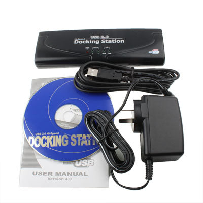 Hi-speed USB 2.0 Docking Station with 8 Ports (2xUSB 2.0 + PS2 Mouse + PS2 Keyboard + RS232 + DB25 + LAN + Upstream),Black(Black) - USB 2.0 HUB by PMC Jewellery | Online Shopping South Africa | PMC Jewellery | Buy Now Pay Later Mobicred