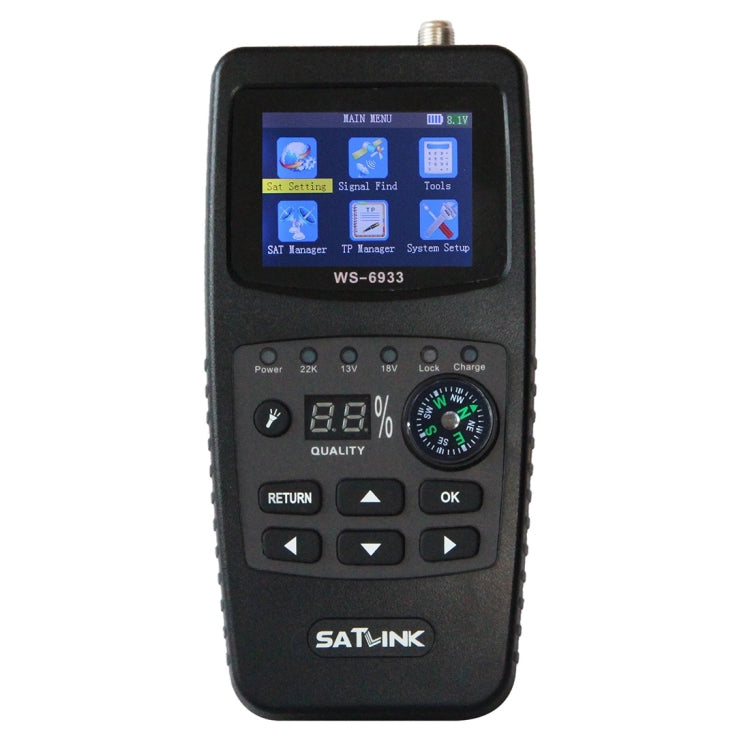 SATLINK WS6933 Portable Digital Satellite Finder Meter, 2.1 inch LCD Colour Screen, DVB-S2/S Signal Pointer(AU Plug) - free shipping - PMC TechLife - Order now!