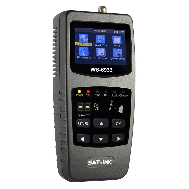 SATLINK WS6933 Portable Digital Satellite Finder Meter, 2.1 inch LCD Colour Screen, DVB-S2/S Signal Pointer(EU Plug) - Satellite Finder by PMC TechLife | Online Shopping South Africa | PMC TechLife | Buy Now Pay Later Mobicred