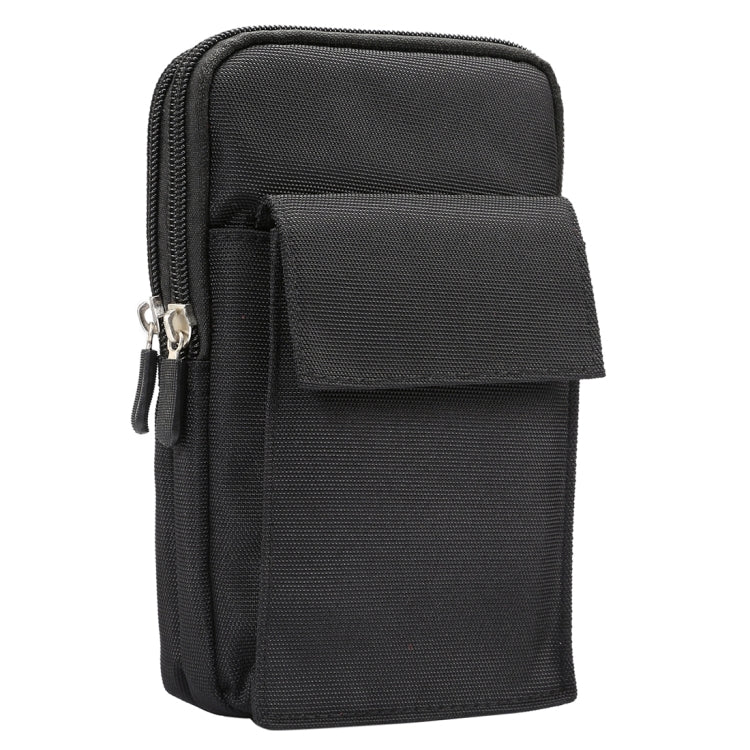 6.4 inch and Below Universal Polyester Men Vertical Style Case Shoulder Carrying Bag with Belt Hole & Climbing Buckle, For iPhone, Samsung, Sony, Huawei, Meizu, Lenovo, ASUS, Oneplus, Xiaomi, Cubot, Ulefone, Letv, DOOGEE, Vkworld, and other (Black) - More iPhone Cases by PMC TechLife | Online Shopping South Africa | PMC TechLife | Buy Now Pay Later Mobicred