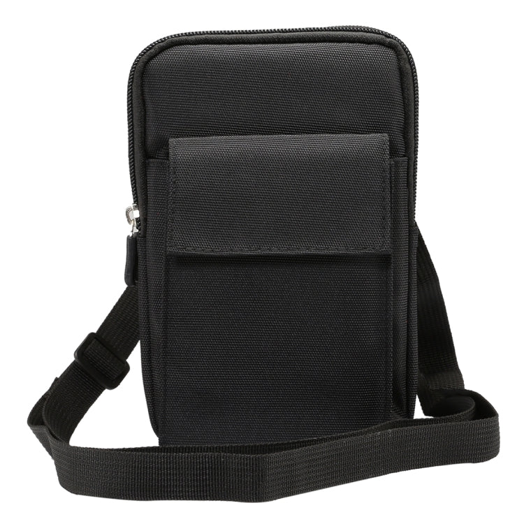6.4 inch and Below Universal Polyester Men Vertical Style Case Shoulder Carrying Bag with Belt Hole & Climbing Buckle, For iPhone, Samsung, Sony, Huawei, Meizu, Lenovo, ASUS, Oneplus, Xiaomi, Cubot, Ulefone, Letv, DOOGEE, Vkworld, and other (Black) - More iPhone Cases by PMC TechLife | Online Shopping South Africa | PMC TechLife | Buy Now Pay Later Mobicred