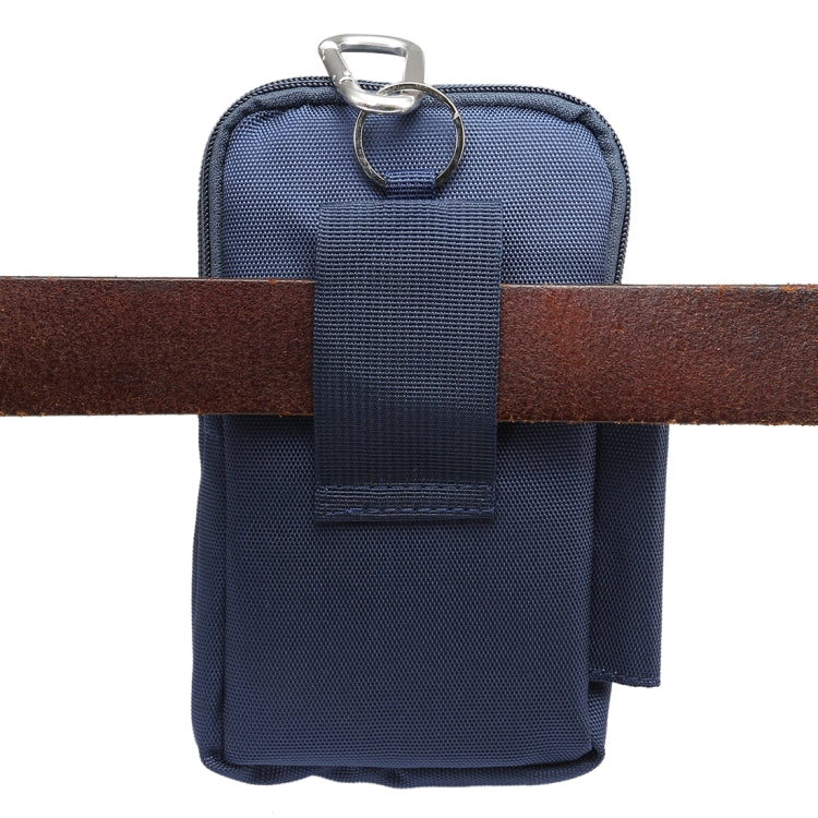 7 inch and Below Universal Polyester Men Vertical Style Case Waist Bag with Belt Hole & Climbing Buckle, For iPhone, Samsung, Sony, Huawei, Meizu, Lenovo, ASUS, Oneplus, Xiaomi, Cubot, Ulefone, Letv, DOOGEE, Vkworld, and other (Dark Blue) - free shipping - PMC TechLife - Order now!