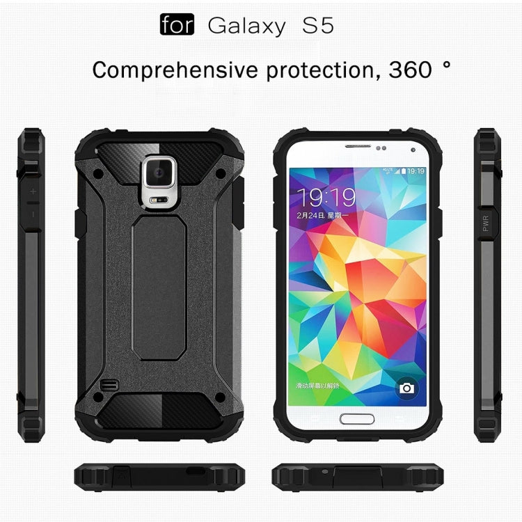 For Galaxy S5 / G900 Tough Armor TPU + PC Combination Case(Black) - Galaxy Phone Cases by PMC TechLife | Online Shopping South Africa | PMC TechLife