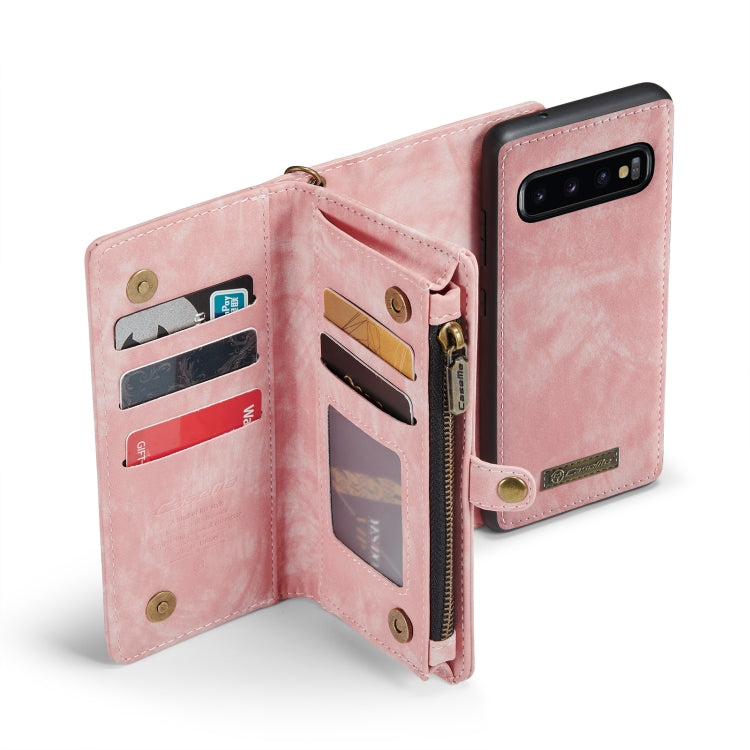For Samsung Galaxy S10 CaseMe-008 Detachable Multifunctional Flip Leather Phone Case (Pink) - free shipping - PMC Jewellery - Order now!