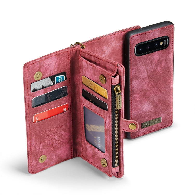 For Samsung Galaxy S10+ CaseMe-008 Detachable Multifunctional Flip Leather Phone Case(Red) - free shipping - PMC Jewellery - Order now!