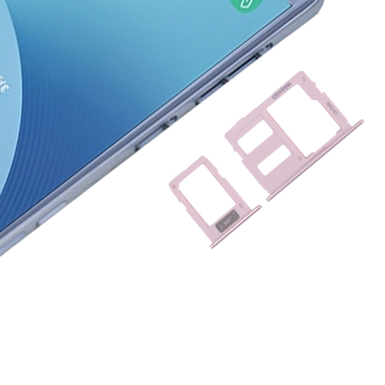 SIM Card Tray + Micro SD Card Tray for Galaxy J3 (2017) Single SIM / J330 & J5 (2017) Single SIM / J530 & J7 (2017) Single SIM / J730 (Rose Gold) - free shipping - PMc TechLife - Order now!