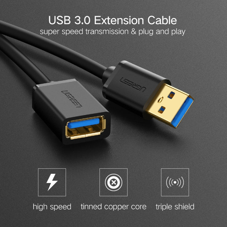Ugreen 1.5m USB 3.0 Male to Female Data Sync Super Speed Transmission Extension Cord Cable - USB 3.0 by UGREEN | Online Shopping South Africa | PMC TechLife | Buy Now Pay Later Mobicred