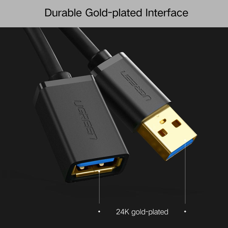 Ugreen 1.5m USB 3.0 Male to Female Data Sync Super Speed Transmission Extension Cord Cable - USB 3.0 by UGREEN | Online Shopping South Africa | PMC TechLife | Buy Now Pay Later Mobicred