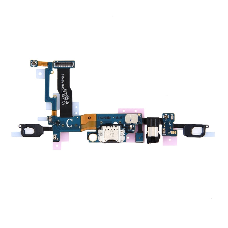 For Galaxy C5 Pro / C5010 Charging Port + Home Button + Earphone Jack Flex Cable - Flex Cable by PMc TechLife | Online Shopping South Africa | PMc TechLife | Buy Now Pay Later Mobicred