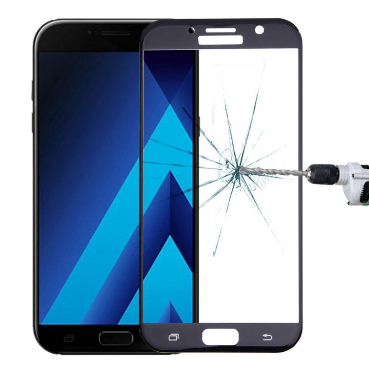 For Galaxy A7 (2017) / A720 0.26mm 9H Surface Hardness Explosion-proof Silk-screen Tempered Glass Curved Full Screen Film (Black) - Galaxy Tempered Glass by PMC TechLife | Online Shopping South Africa | PMC TechLife