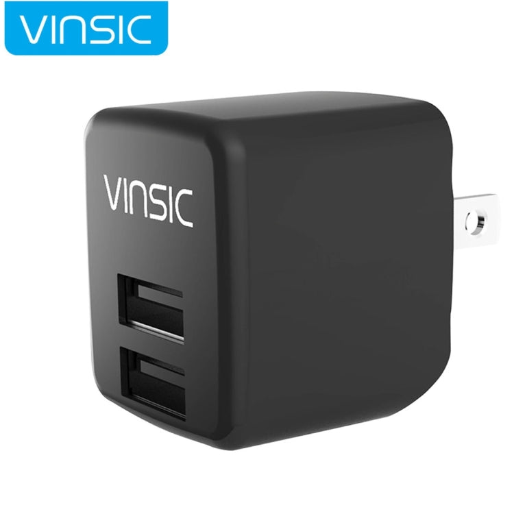 Vinsic 12W 5V 2.4A Output Dual USB Wall Charger USB Charger Adapter - USB Charger by VINSIC | Online Shopping South Africa | PMC TechLife | Buy Now Pay Later Mobicred