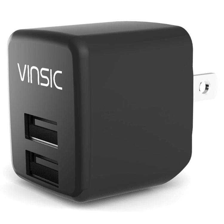 Vinsic 12W 5V 2.4A Output Dual USB Wall Charger USB Charger Adapter - USB Charger by VINSIC | Online Shopping South Africa | PMC TechLife | Buy Now Pay Later Mobicred