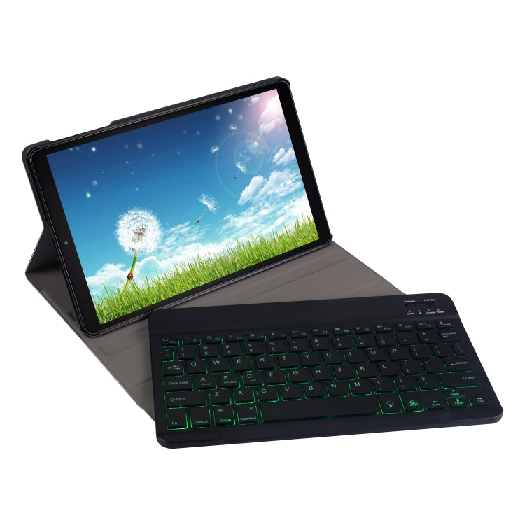 DY510D Colorful Lighting Detachable Plastic Bluetooth Keyboard Tablet Case for Samsung Galaxy Tab A 10.1 (2019) T510 / T511, with Holder (Black) - free shipping - PMC TechLife - Order now!