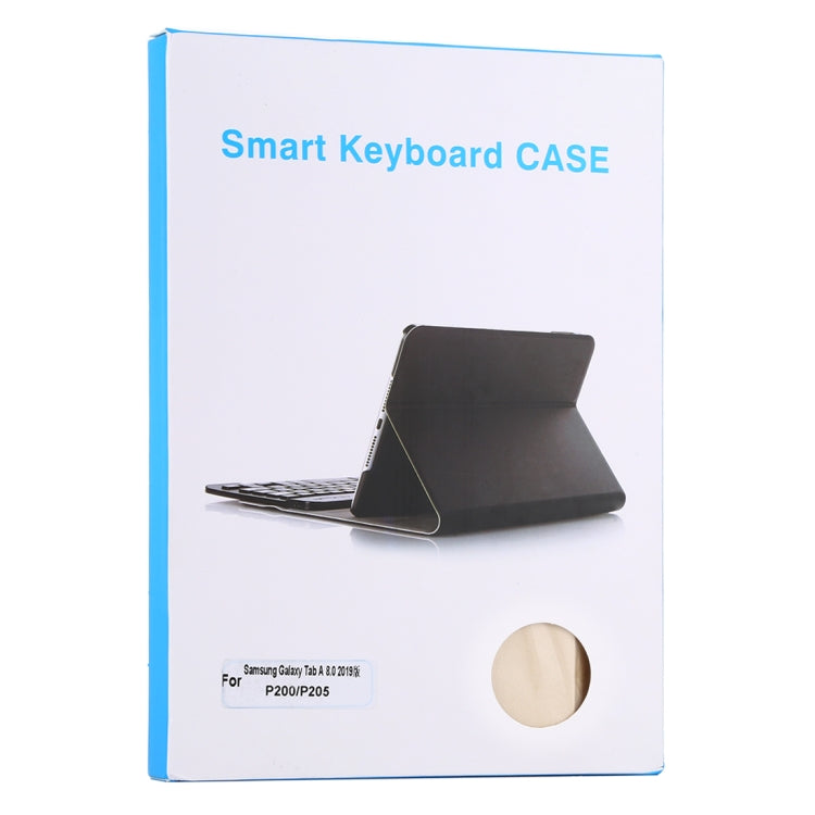 Ultra-thin Detachable Magnetic Bluetooth Keyboard Leather Tablet Case for Galaxy Tab A 8.0 2019 P200 / P205, with Holder(Gold) - free shipping - PMC TechLife - Order now!