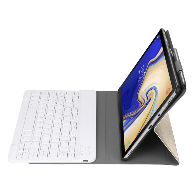 A510 Bluetooth 3.0 Ultra-thin Detachable Bluetooth Keyboard Leather Tablet Case for Samsung Galaxy Tab A 10.1 (2019) T510 / T515, with Pen Slot & Holder (Gold) - Samsung Keyboard by PMC TechLife | Online Shopping South Africa | PMC TechLife