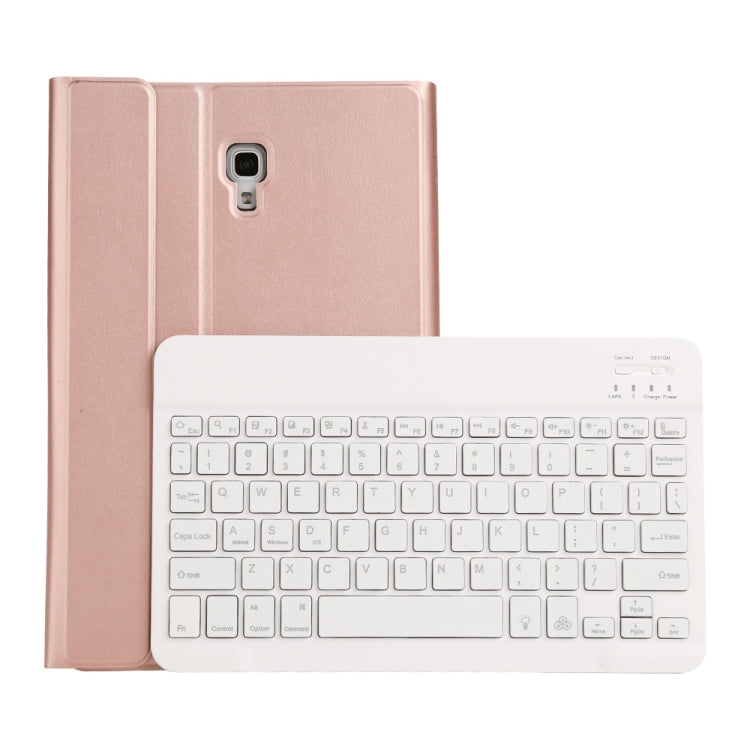 ST590S Bluetooth 3.0 Fine Wool Texture PU Leather ABS Detachable Seven-color Backlight Bluetooth Keyboard Leather Tablet Case for Samsung Galaxy Tab A 10.5 inch T590 / T595, with Pen Slot & Holder (Rose Gold) - Samsung Keyboard by PMC TechLife | Online Shopping South Africa | PMC TechLife