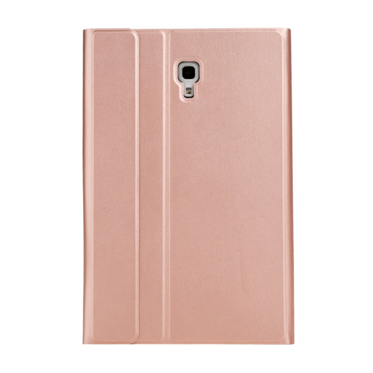 ST590S Bluetooth 3.0 Fine Wool Texture PU Leather ABS Detachable Seven-color Backlight Bluetooth Keyboard Leather Tablet Case for Samsung Galaxy Tab A 10.5 inch T590 / T595, with Pen Slot & Holder (Rose Gold) - Samsung Keyboard by PMC TechLife | Online Shopping South Africa | PMC TechLife