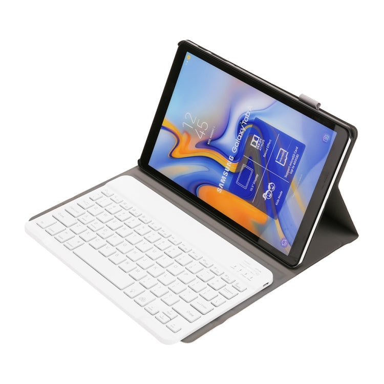 ST590S Bluetooth 3.0 Fine Wool Texture PU Leather ABS Detachable Seven-color Backlight Bluetooth Keyboard Leather Tablet Case for Samsung Galaxy Tab A 10.5 inch T590 / T595, with Pen Slot & Holder (Rose Gold) - Samsung Keyboard by PMC TechLife | Online Shopping South Africa | PMC TechLife