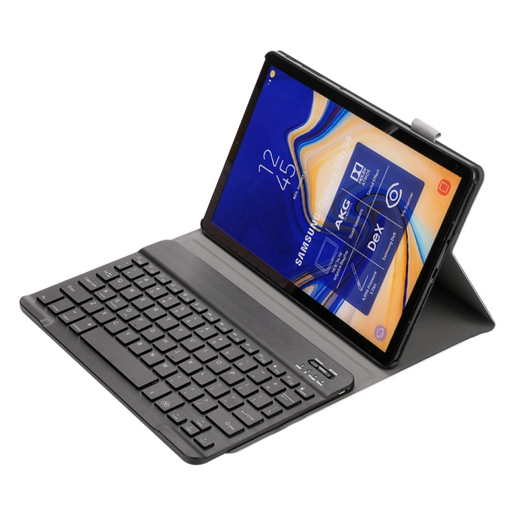 ST830S Bluetooth 3.0 Fine Wool Texture PU Leather ABS Detachable Seven-color Backlight Bluetooth Keyboard Leather Tablet Case for Samsung Galaxy Tab S4 10.5 inch T830 / T835, with Pen Slot & Holder (Black) - Samsung Keyboard by PMC TechLife | Online Shopping South Africa | PMC TechLife
