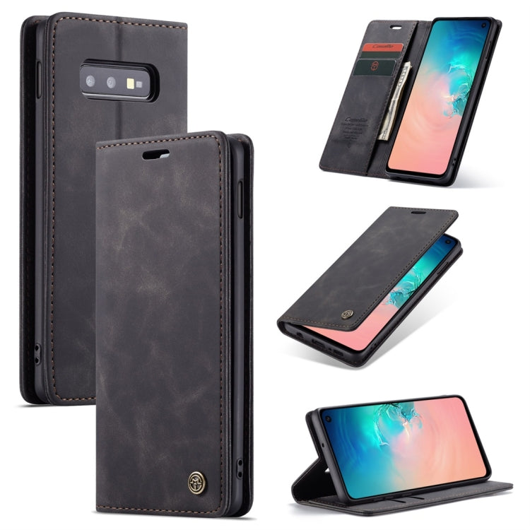 CaseMe-013 Multifunctional Retro Frosted Horizontal Flip Leather Case for Galaxy S10 E, with Card Slot & Holder & Wallet (Black) - free shipping - PMC Jewellery - Order now!