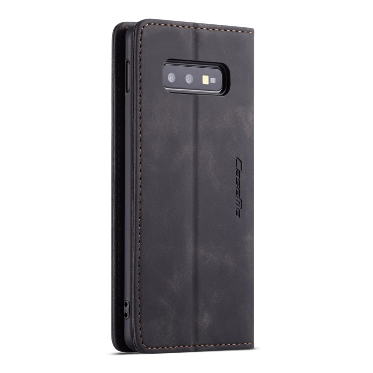 CaseMe-013 Multifunctional Retro Frosted Horizontal Flip Leather Case for Galaxy S10 E, with Card Slot & Holder & Wallet (Black) - free shipping - PMC Jewellery - Order now!