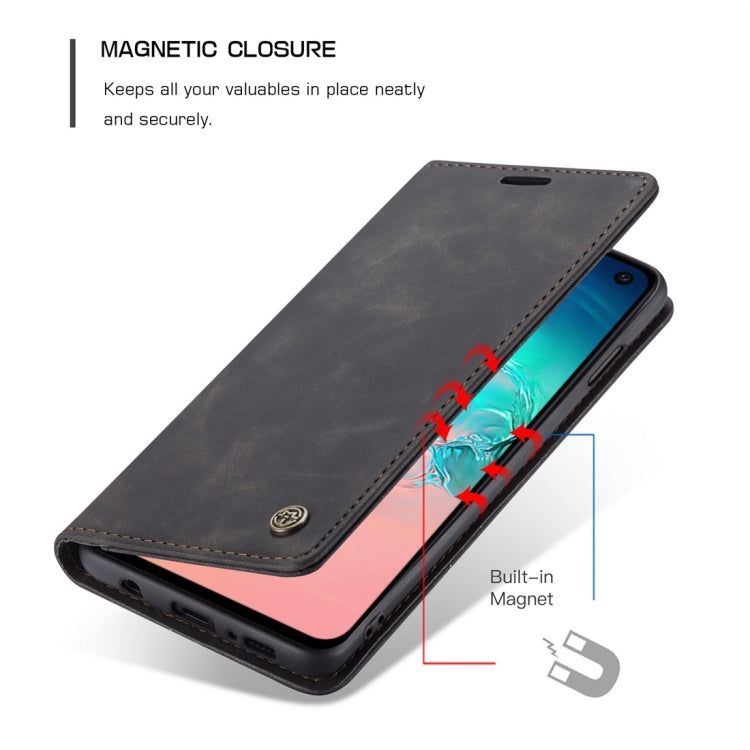 CaseMe-013 Multifunctional Retro Frosted Horizontal Flip Leather Case for Galaxy S10 E, with Card Slot & Holder & Wallet (Black) - free shipping - PMC Jewellery - Order now!