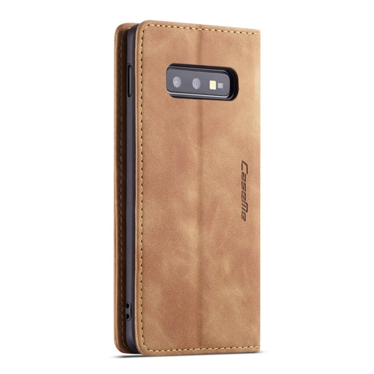 CaseMe-013 Multifunctional Retro Frosted Horizontal Flip Leather Case for Galaxy S10 E, with Card Slot & Holder & Wallet (Brown) - free shipping - PMC Jewellery - Order now!