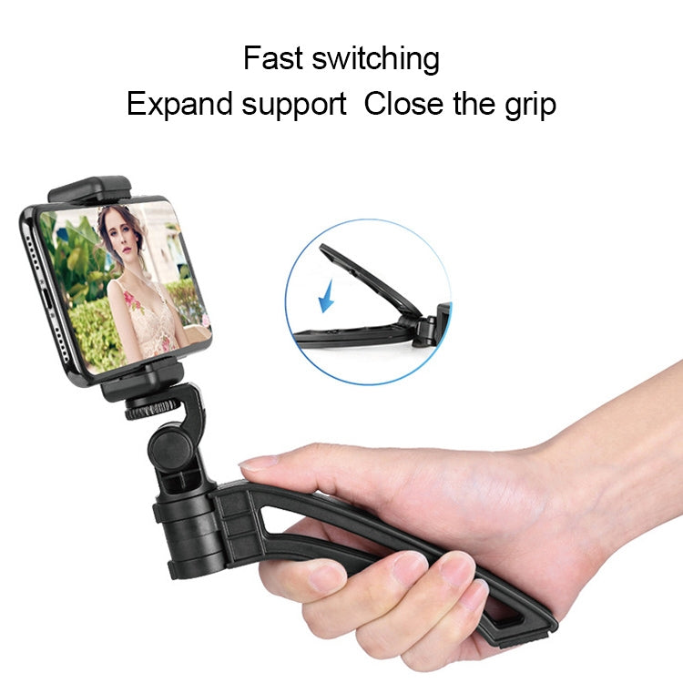 APEXEL Portable Handheld Lazy Live Broadcast Desktop Folding Universal Bluetooth Tripod Phone Holder with Flashlight - Stand by APEXEL | Online Shopping South Africa | PMC TechLife | Buy Now Pay Later Mobicred