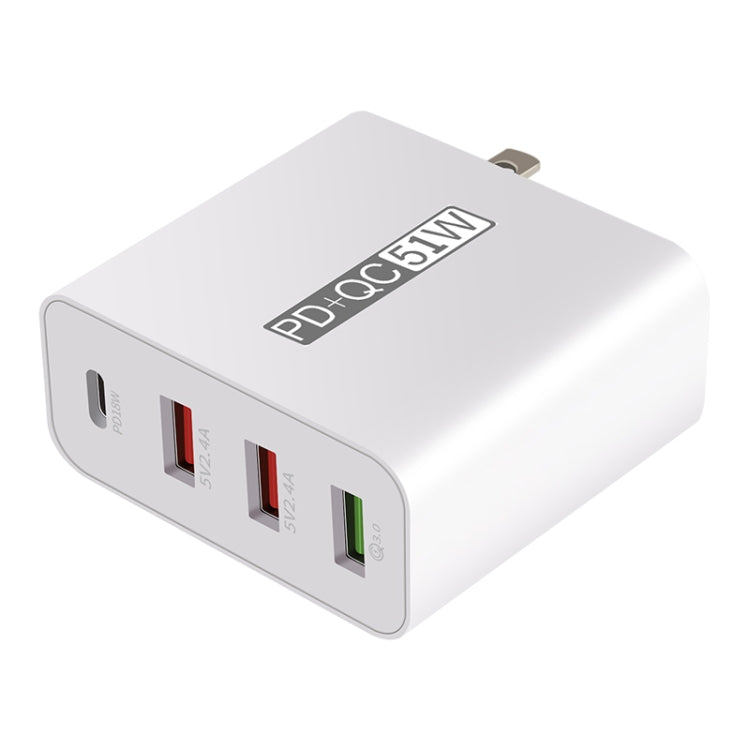 WLX-A6 4 Ports Quick Charging USB Travel Charger Power Adapter, EU Plug - USB Charger by PMC Jewellery | Online Shopping South Africa | PMC Jewellery | Buy Now Pay Later Mobicred