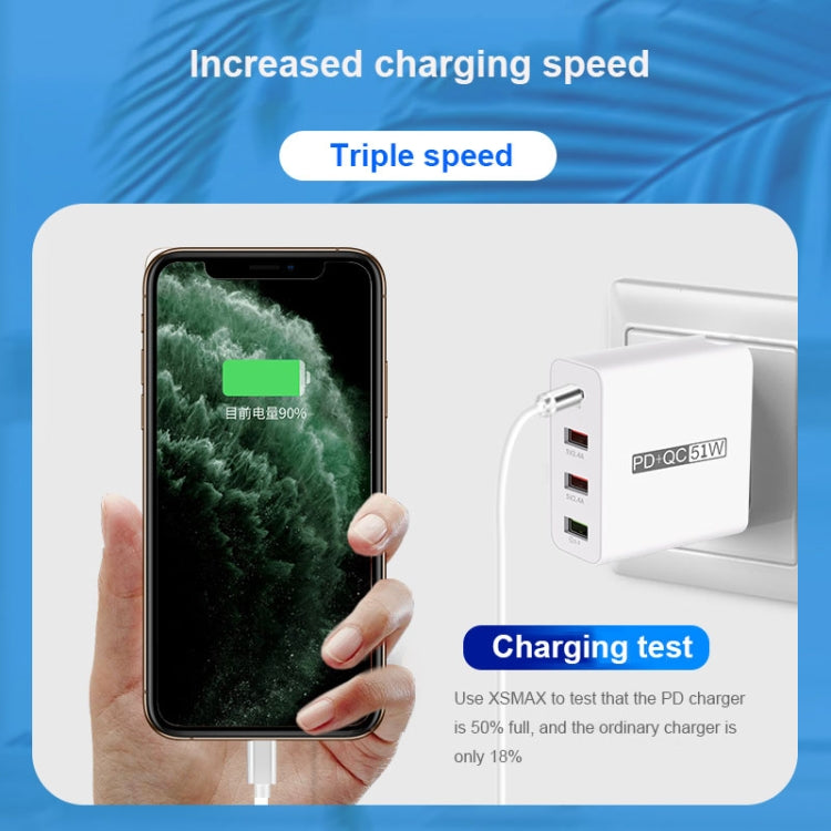 WLX-A6 4 Ports Quick Charging USB Travel Charger Power Adapter, AU Plug - USB Charger by PMC Jewellery | Online Shopping South Africa | PMC Jewellery | Buy Now Pay Later Mobicred