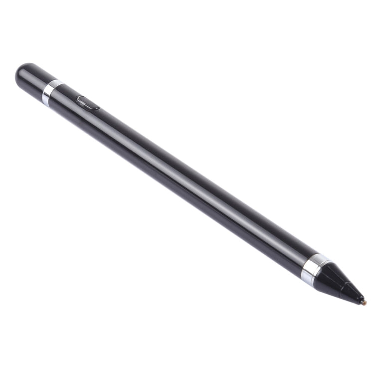 Short Universal Rechargeable Capacitive Touch Screen Stylus Pen with 2.3mm Superfine Metal Nib, For iPhone, iPad, Samsung, and Other Capacitive Touch Screen Smartphones or Tablet PC(Black) - Stylus Pen by PMc TechLife | Online Shopping South Africa | PMc TechLife | Buy Now Pay Later Mobicred