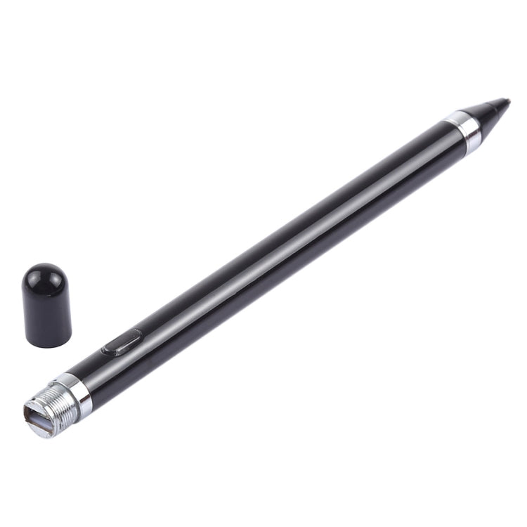 Short Universal Rechargeable Capacitive Touch Screen Stylus Pen with 2.3mm Superfine Metal Nib, For iPhone, iPad, Samsung, and Other Capacitive Touch Screen Smartphones or Tablet PC(Black) - Stylus Pen by PMc TechLife | Online Shopping South Africa | PMc TechLife | Buy Now Pay Later Mobicred