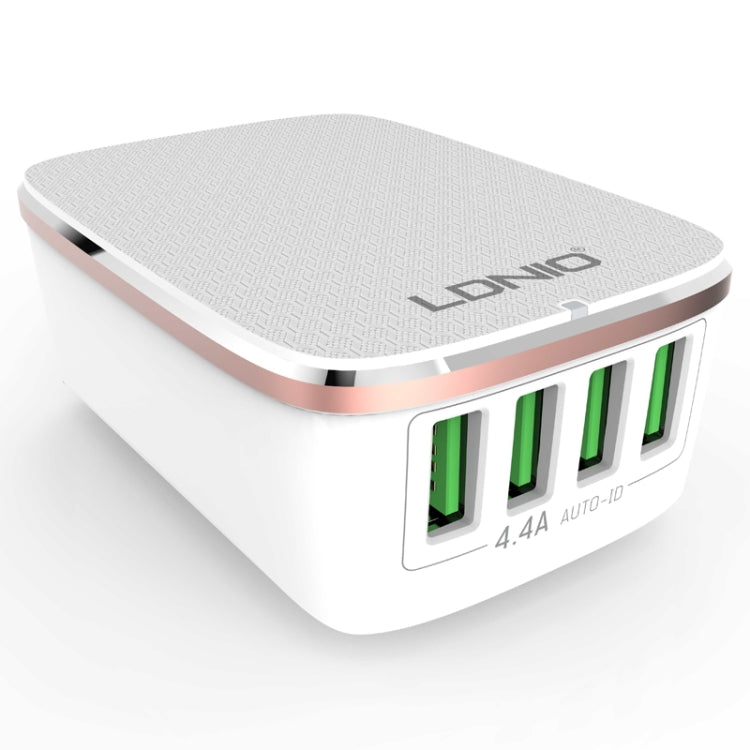 LDNIO A4404 4.4A 4 x USB Ports Smart Travel Charger, EU Plug - free shipping - PMC TechLife - Order now!