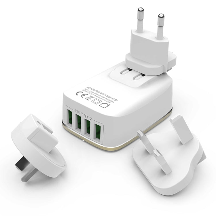 LDNIO A4404 4.4A 4 x USB Ports Smart Travel Charger, EU Plug - free shipping - PMC TechLife - Order now!